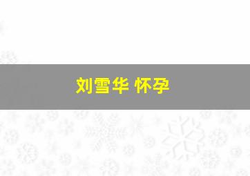 刘雪华 怀孕